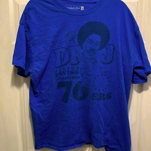 Dr.J Mitch and Ness shirt blue